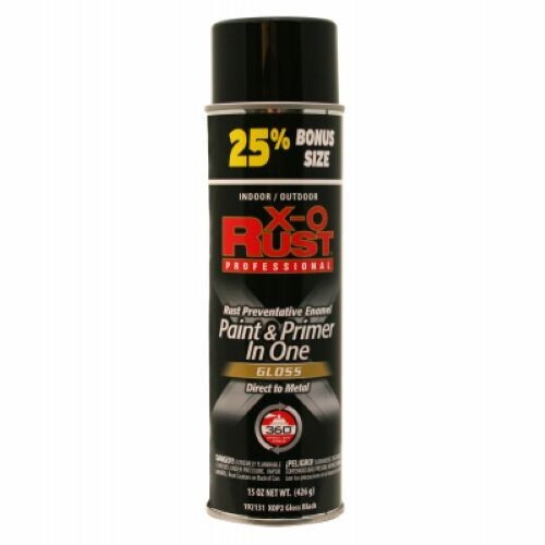 X-O Rust XOP2-15OZ 15 oz Can of Professional Anti-Rust Metal Black Spray Primer