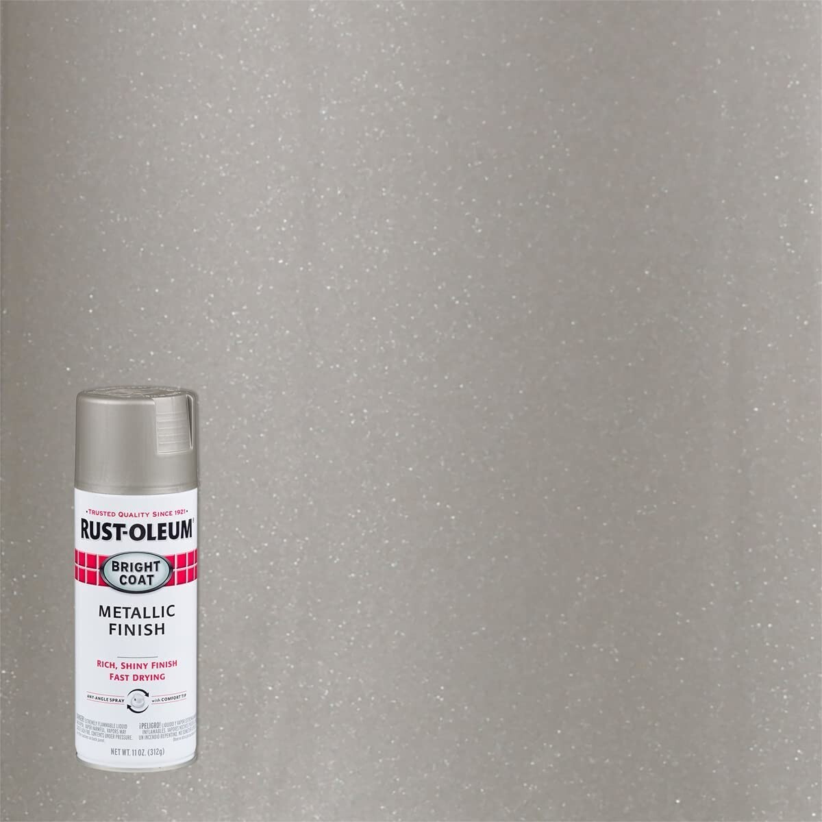 Rus-Oleum 7718830 Stops Rust Bright Coat Metallic Spray Paint 11oz 1 Pack Chrome