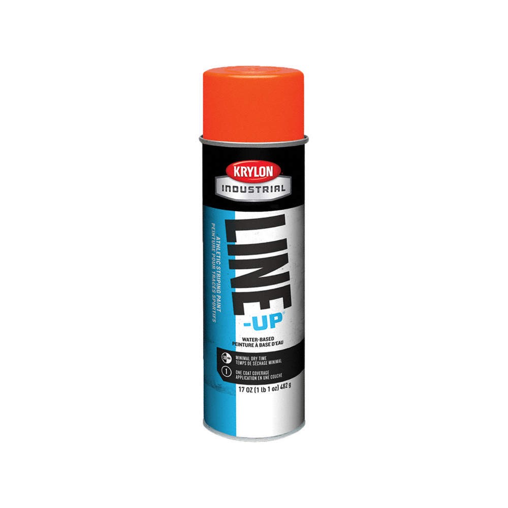 KRYLON INDUSTRIAL K00831408 Striping Paint,20 oz,Fluorescent Orange 38EL73