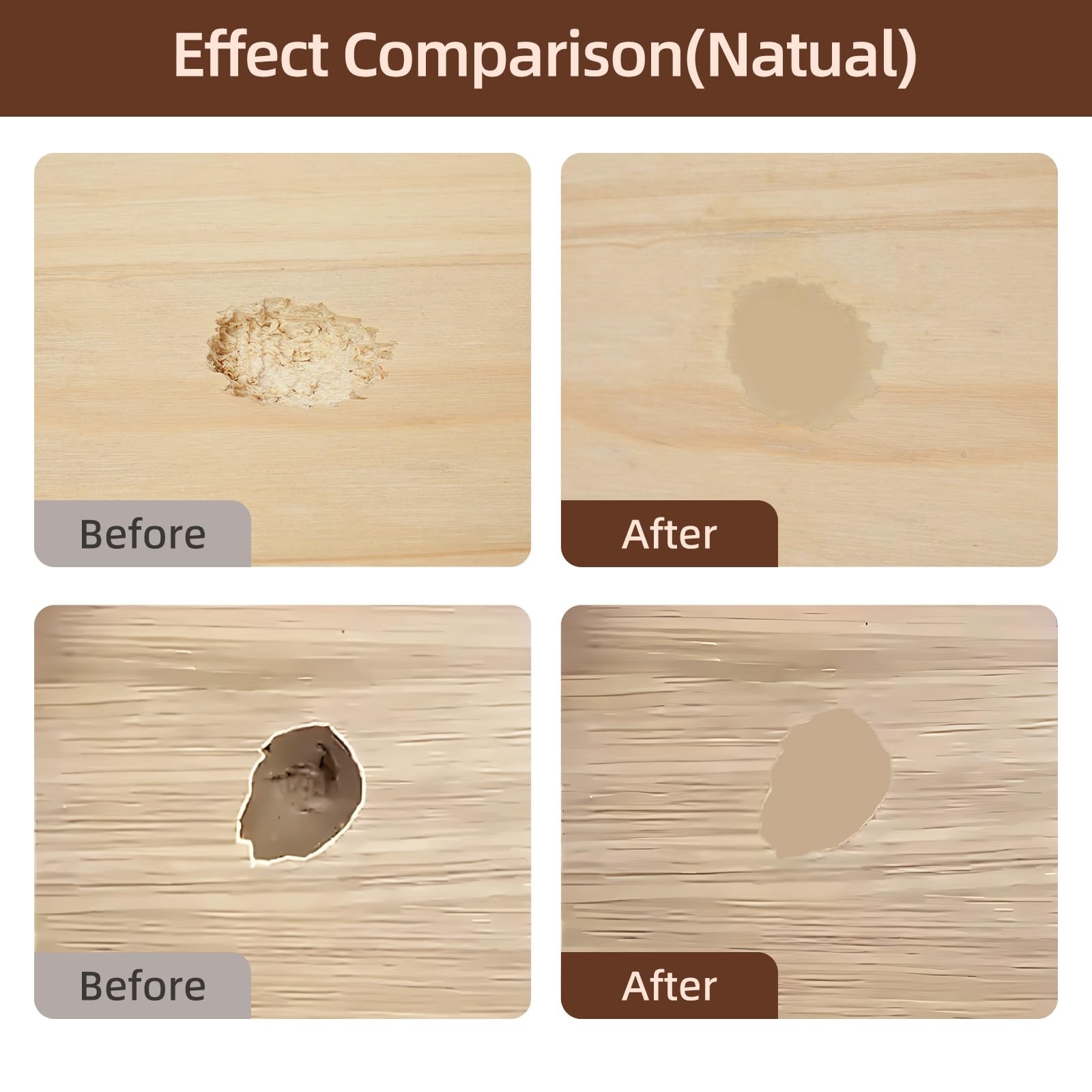 Boncart Wood Filler,Wood Putty,Wood Filler Paintable,Wood 9.87 Ounce, Natual