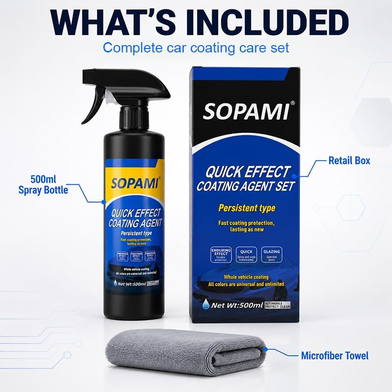Car Coating Spray,Multi‑Purpose Quick Coating Spray | High 1 Fl Oz (Pack of 1)