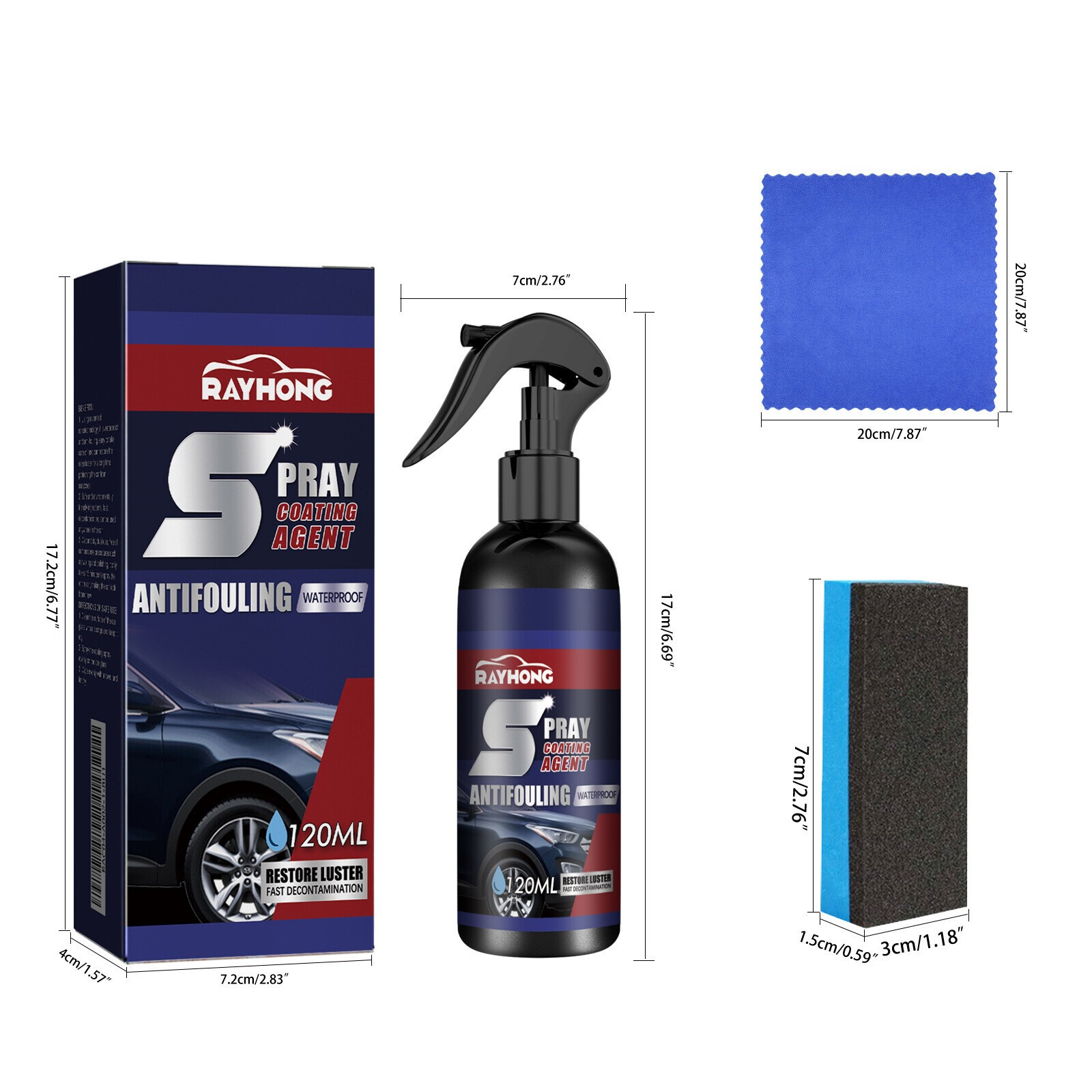 RAYHONG Quick-acting Coating Spray Car Nano-ceramic Coating Agent Car 120ml