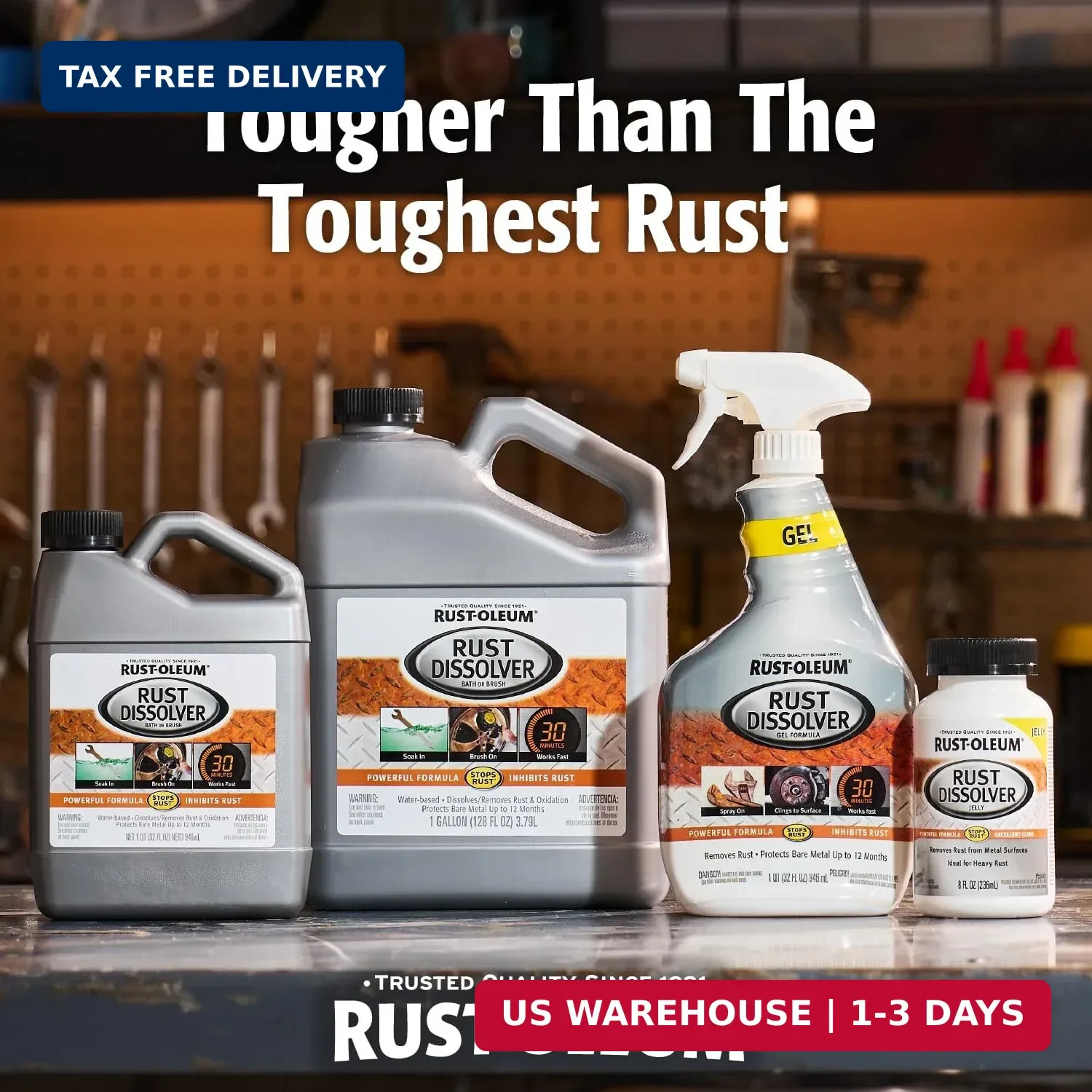 Rust Oleum Rust Dissolver Spray Gel 32 Oz Gel Clings To Metal Quickly Removes.