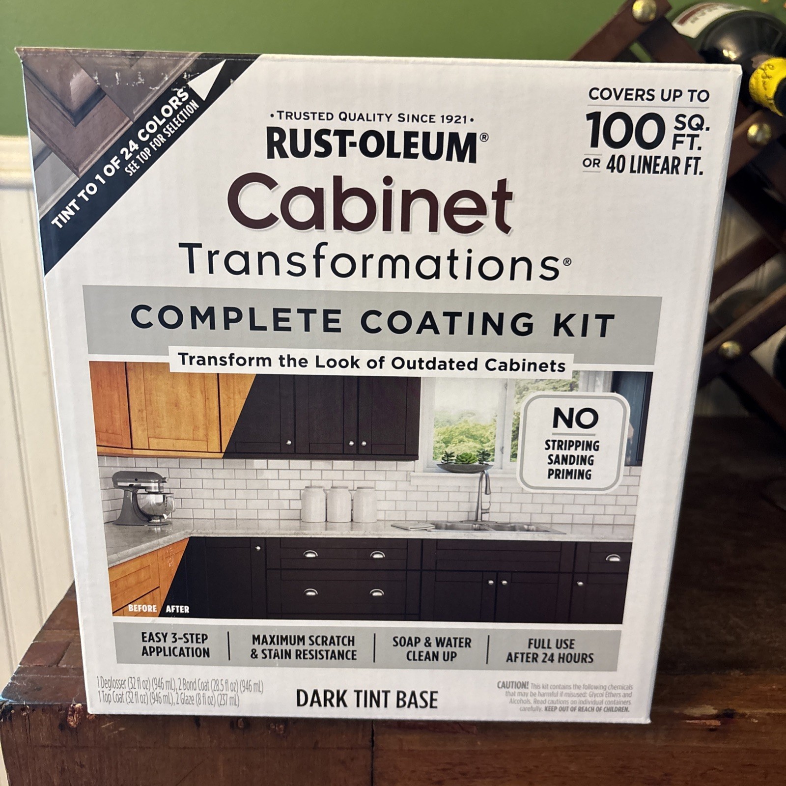 RUST-OLEUM 258240 Dark Tint Base Cabinet Paint Coating Kit Harvest Tint Rustolem
