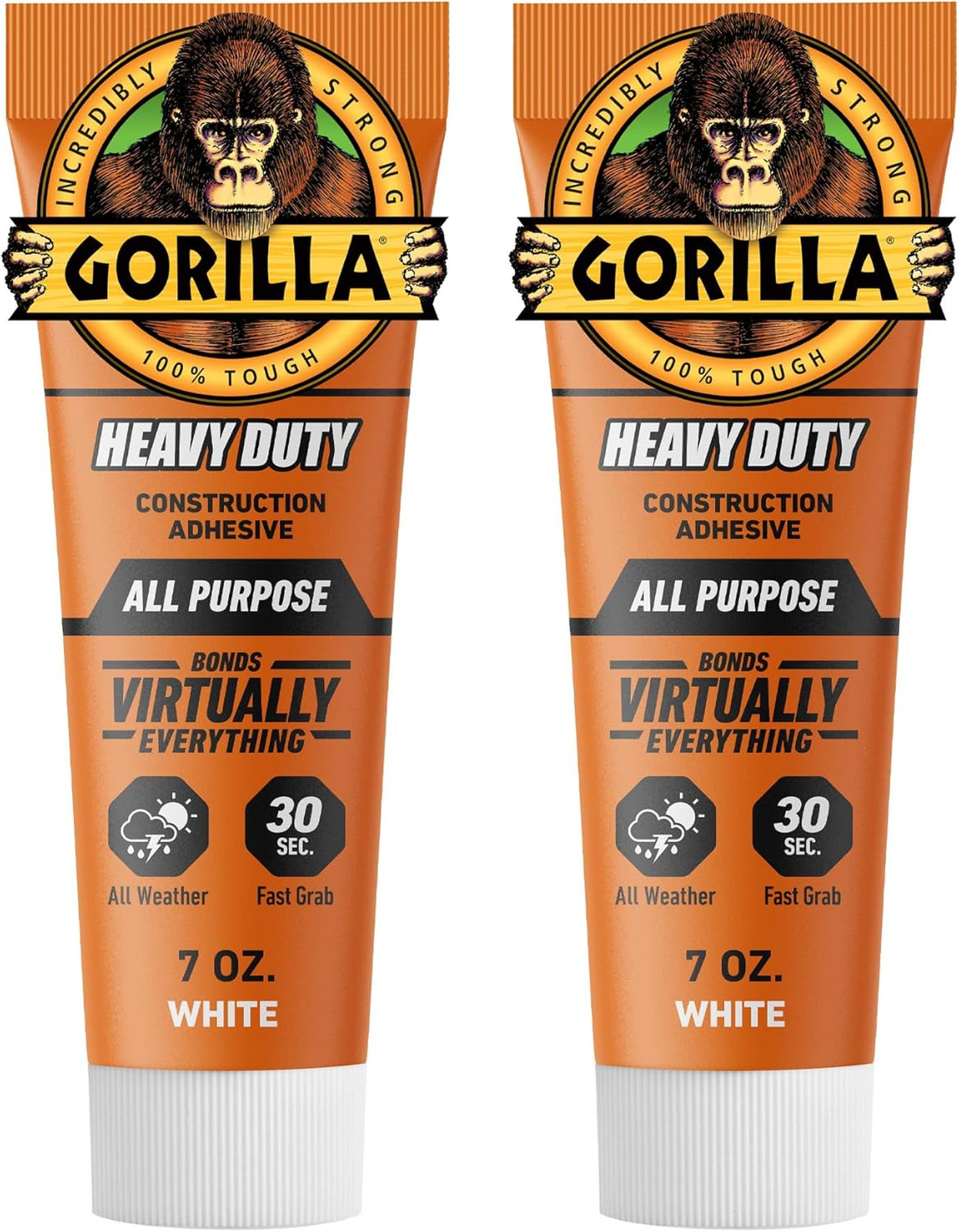 Heavy Duty Construction Adhesive White Glue 7 Ounce Squeeze Tube Waterproof Gap