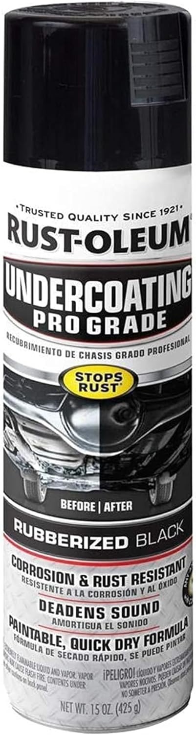 Rust-Oleum 248656 Professional Grade Rubberized Undercoating Spray, 15 Oz