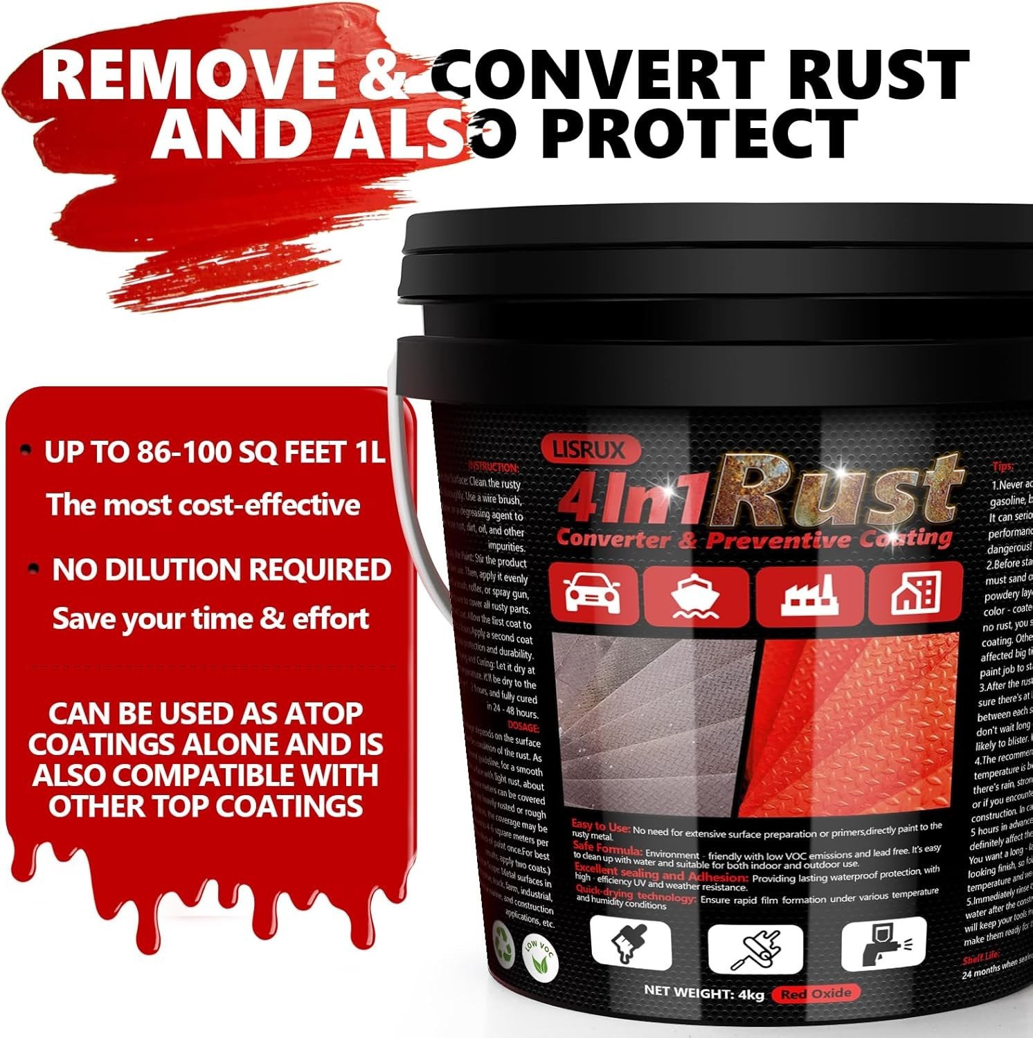 Industrial Strength Red Rust Reformer, 141 Fl Oz