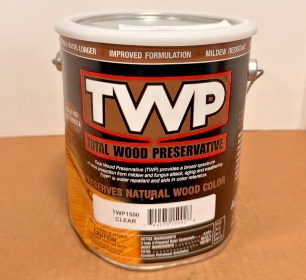 TWP 1500 Clear Low VOC Wood Preservative Stain– 1 Gallon Dented Can
