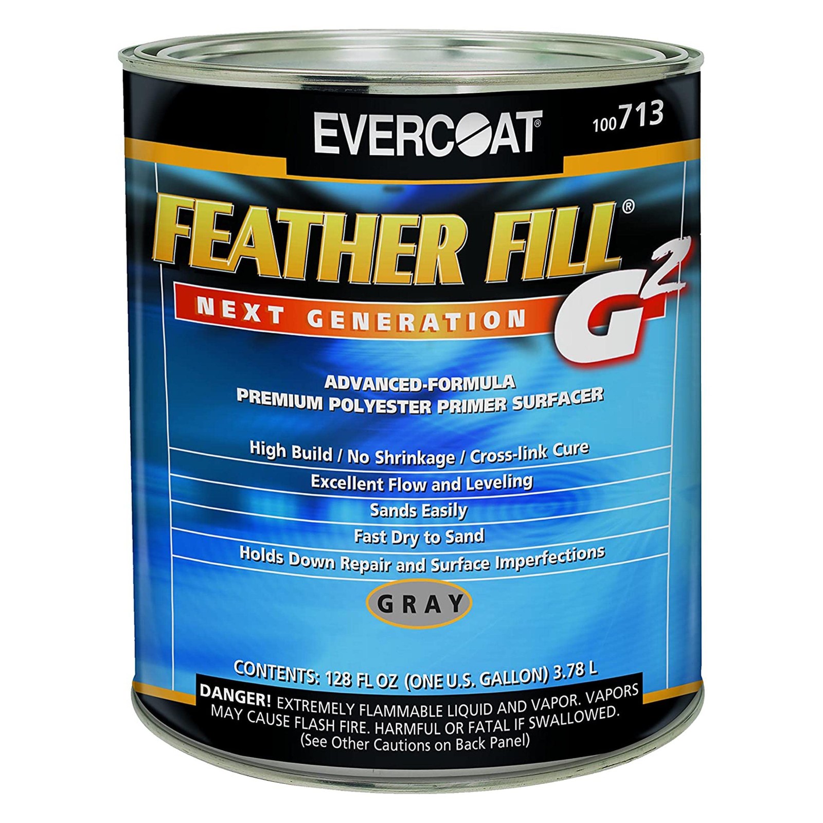 Feather Fill G2 Polyester Primer Surfacer for Fiberglass, SMC & More – 128 Fl Oz