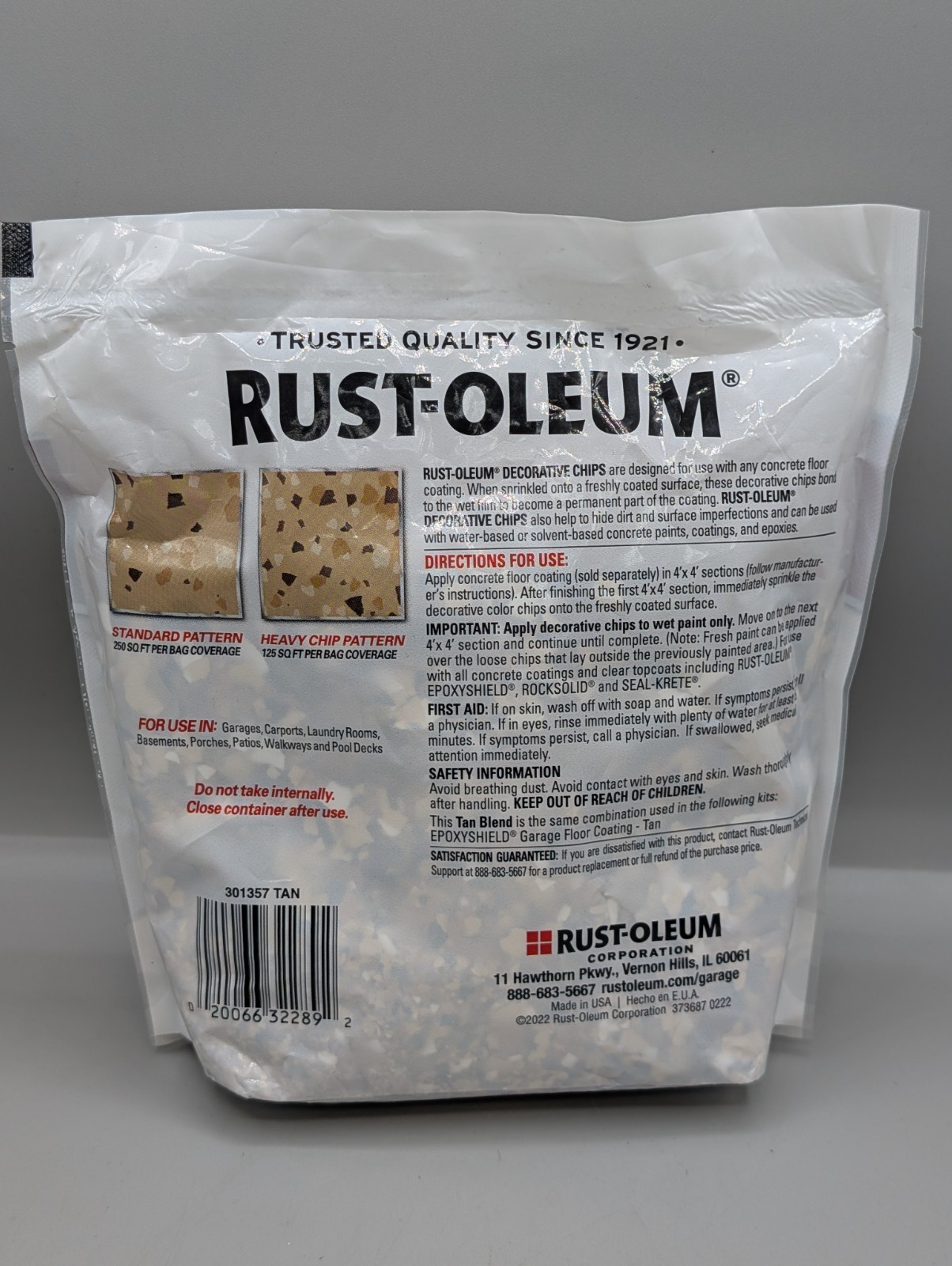 Rust-Oleum Decorative Color Chips, Tan Blend Style, MPN 301357