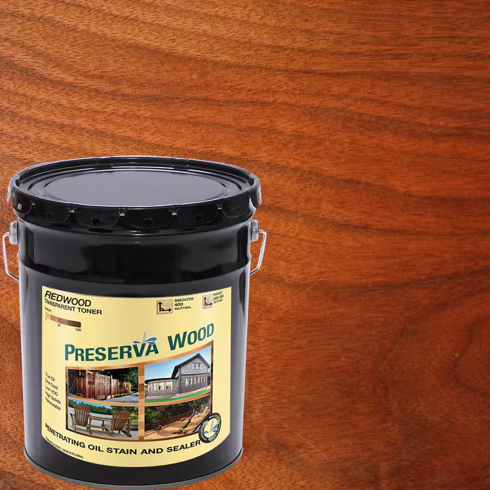 5 Gal. Oil-Based Redwood Penetrating Exterior Stain and Sealer