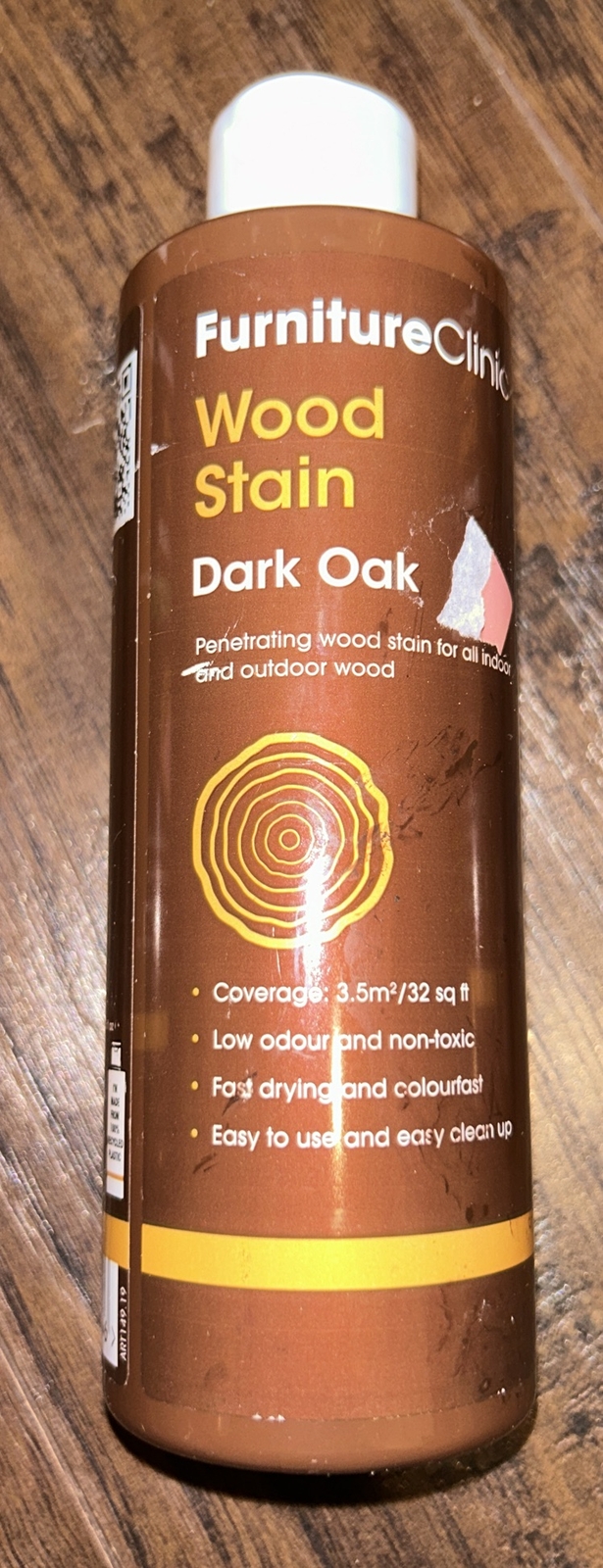 Furniture Clinic Wood Stain Dark Oak Fast Drying Indoor/Outdoor Use 16oz Bottle