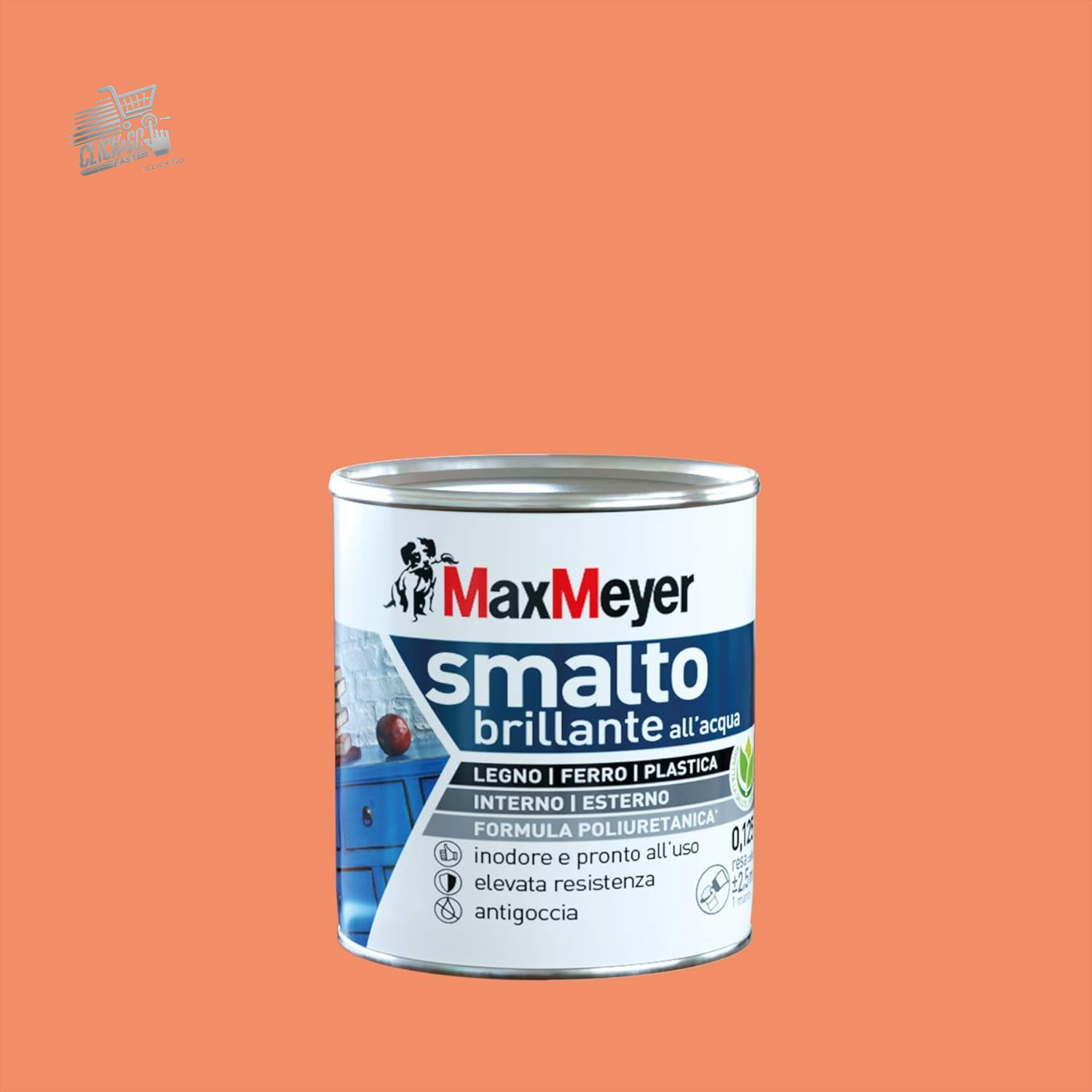 Ace Glossy Orange Polyurethane Water Enamel 0.125L