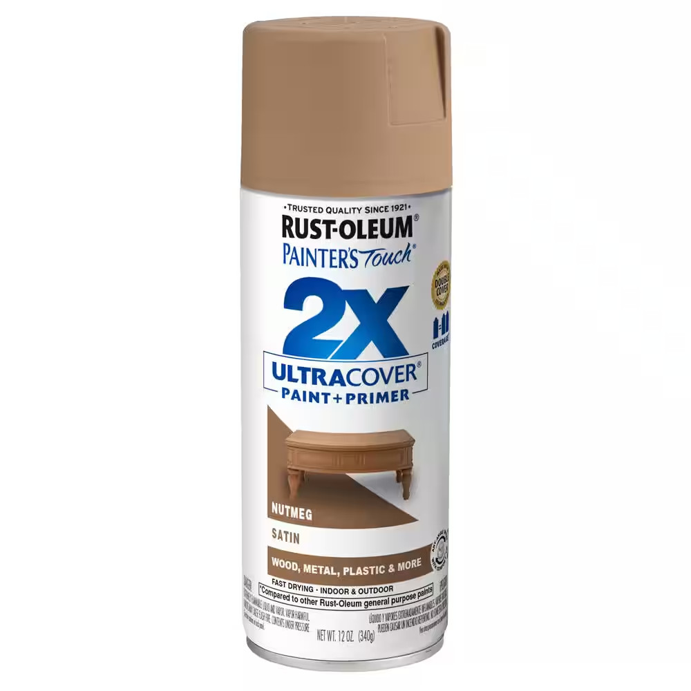 12 Oz. Satin Nutmeg General Purpose Spray Paint (6-Pack)