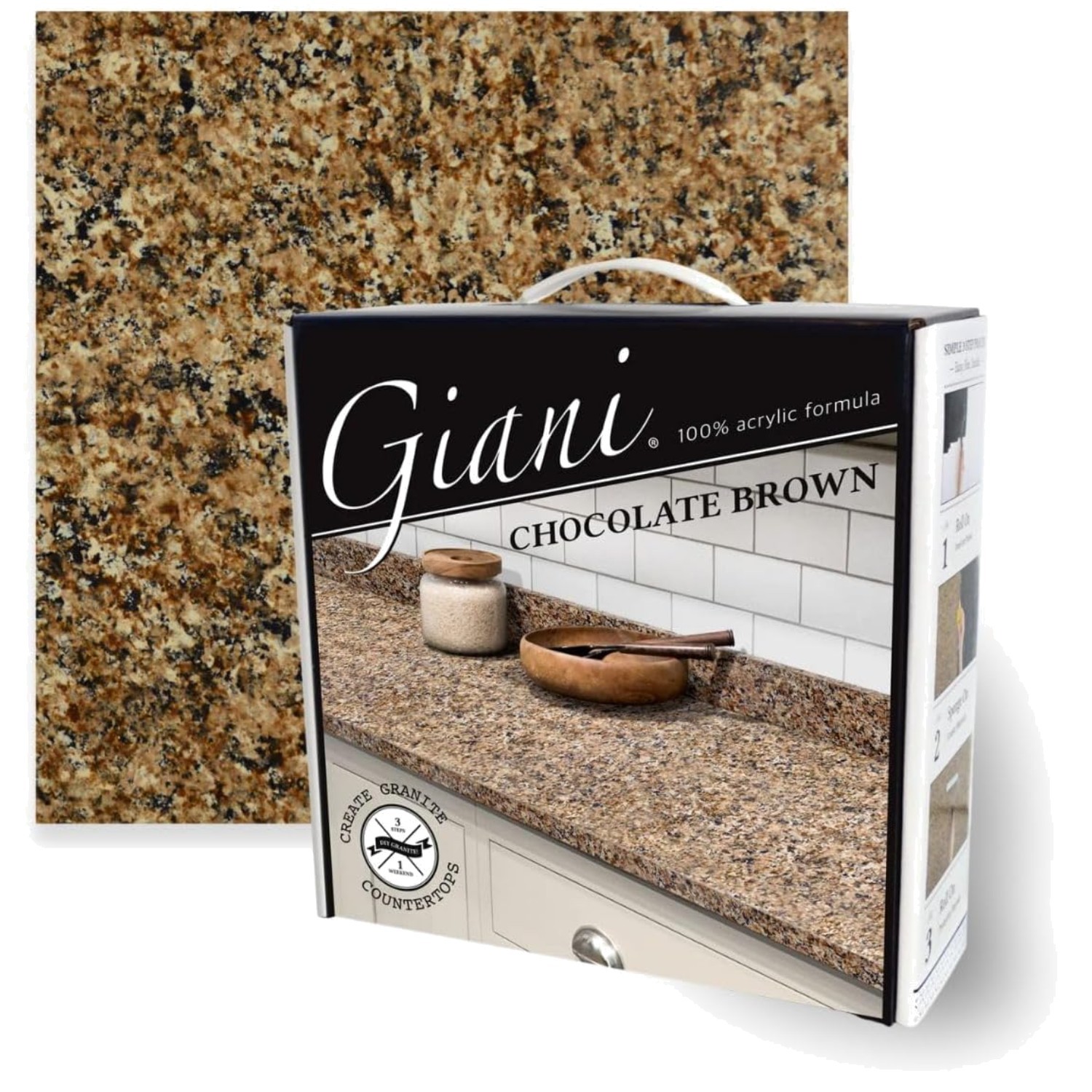Granite Countertop Paint Kit – Chocolate Brown, 100% Acrylic