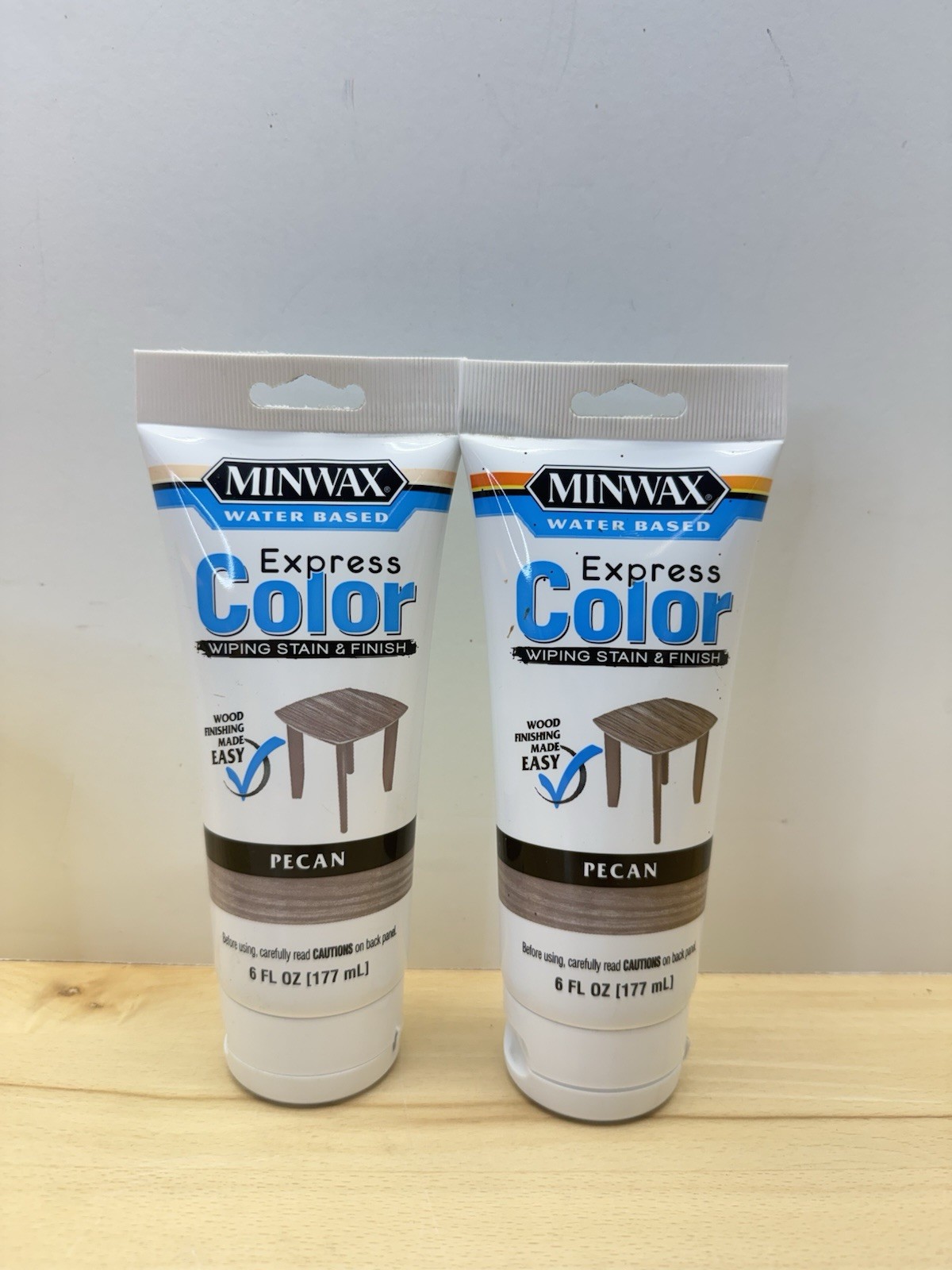 Minwax Express Color Wiping Stain & Finish Pecan 6 Fl Oz Water Based Lot Of 2 A