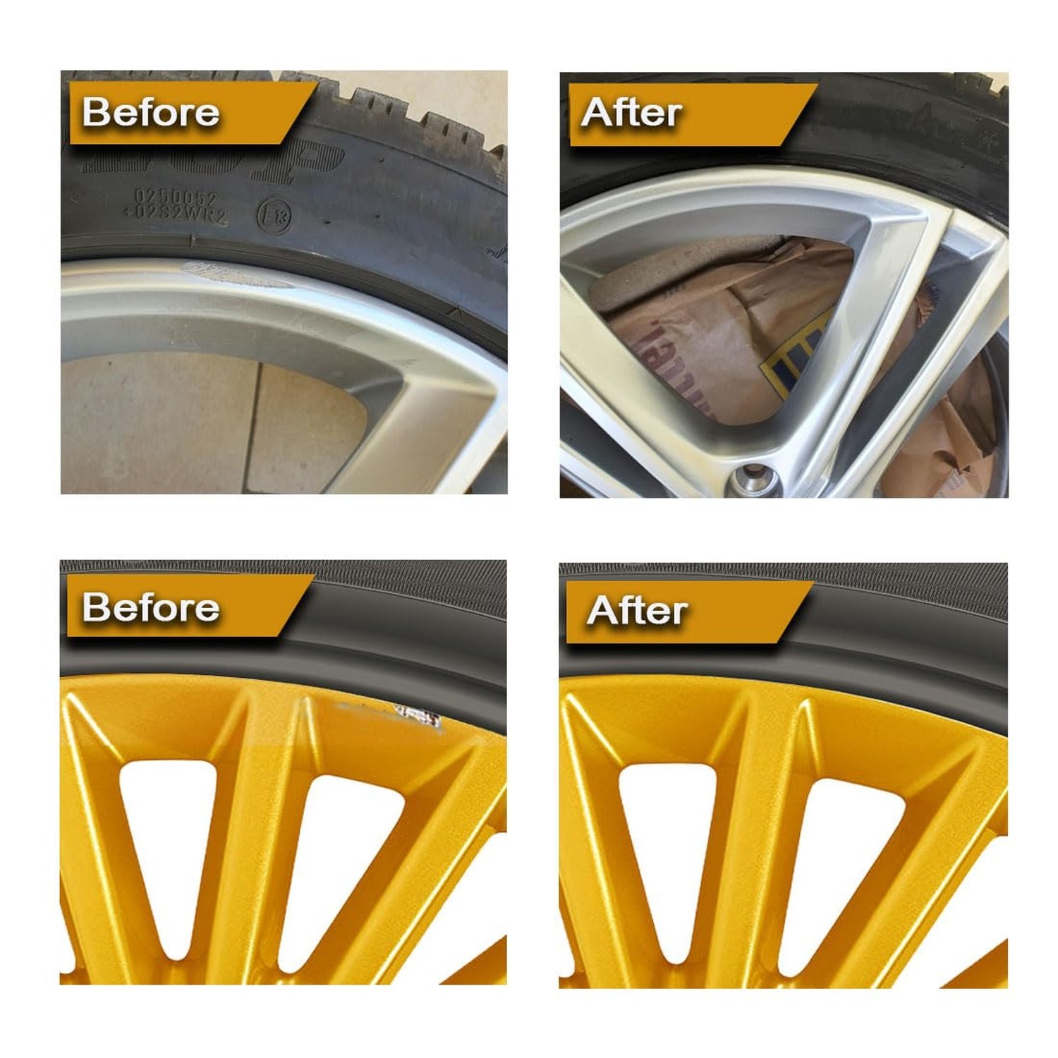 EASTUP Alloy Wheel Scratches Remove Kit Rim Touch Up Repair Kit Metallic Blac…