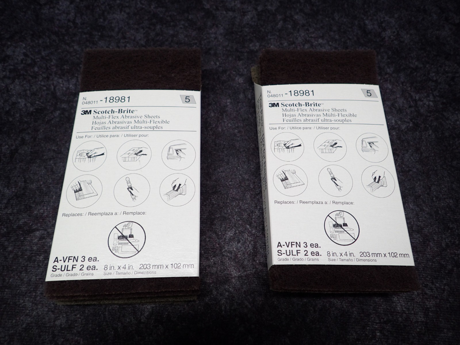 New 3M Scotch-Brite MULTI-FLEX ABRASIVE 2-PACK P/N 18981, New Old Stock (W15)