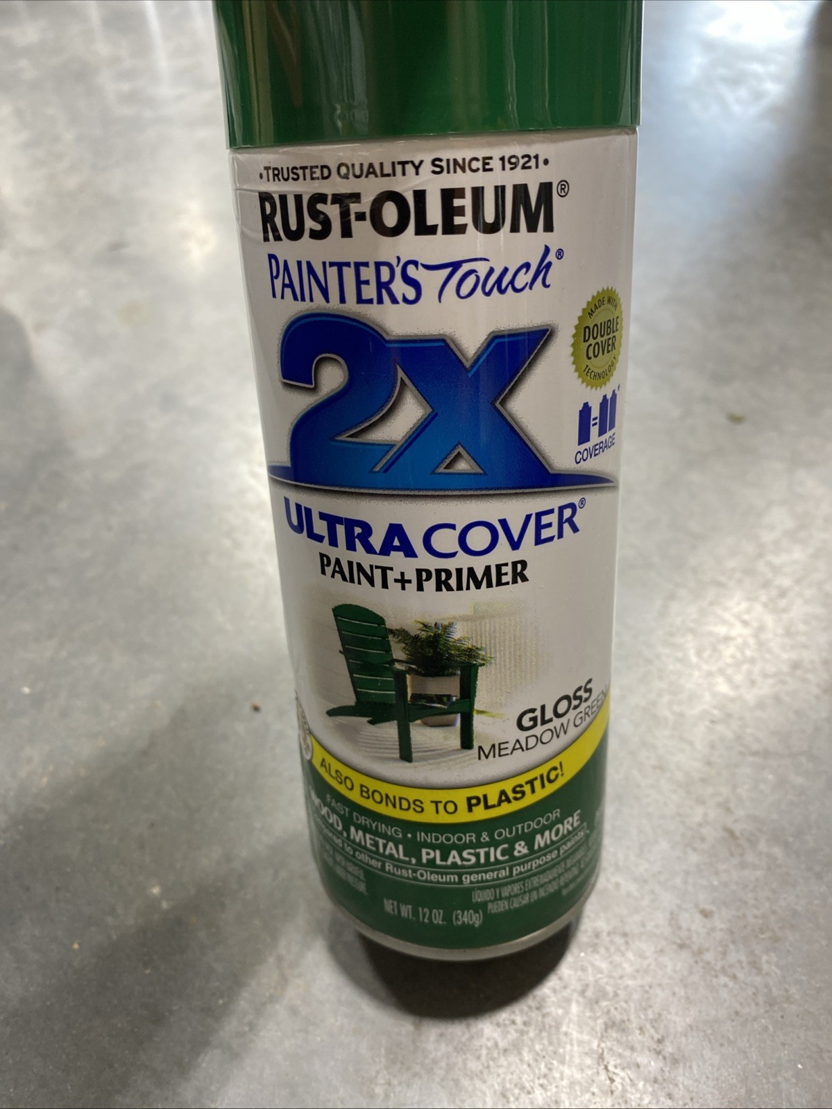 RUSTIC-OLEUM 249100 Painter’s Touch 2X Ultra Cover Gloss 12 Oz – Meadow Green