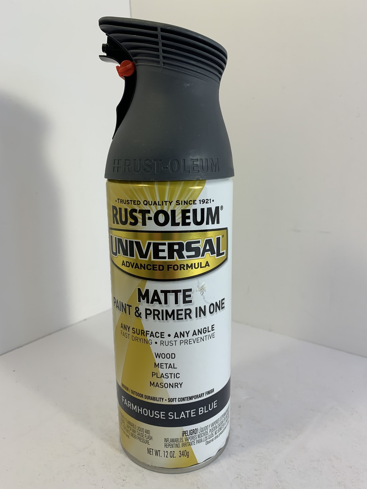 Rust-Oleum Universal Matte Farmhouse Slate Blue Spray Paint & Primer 12 oz 340g