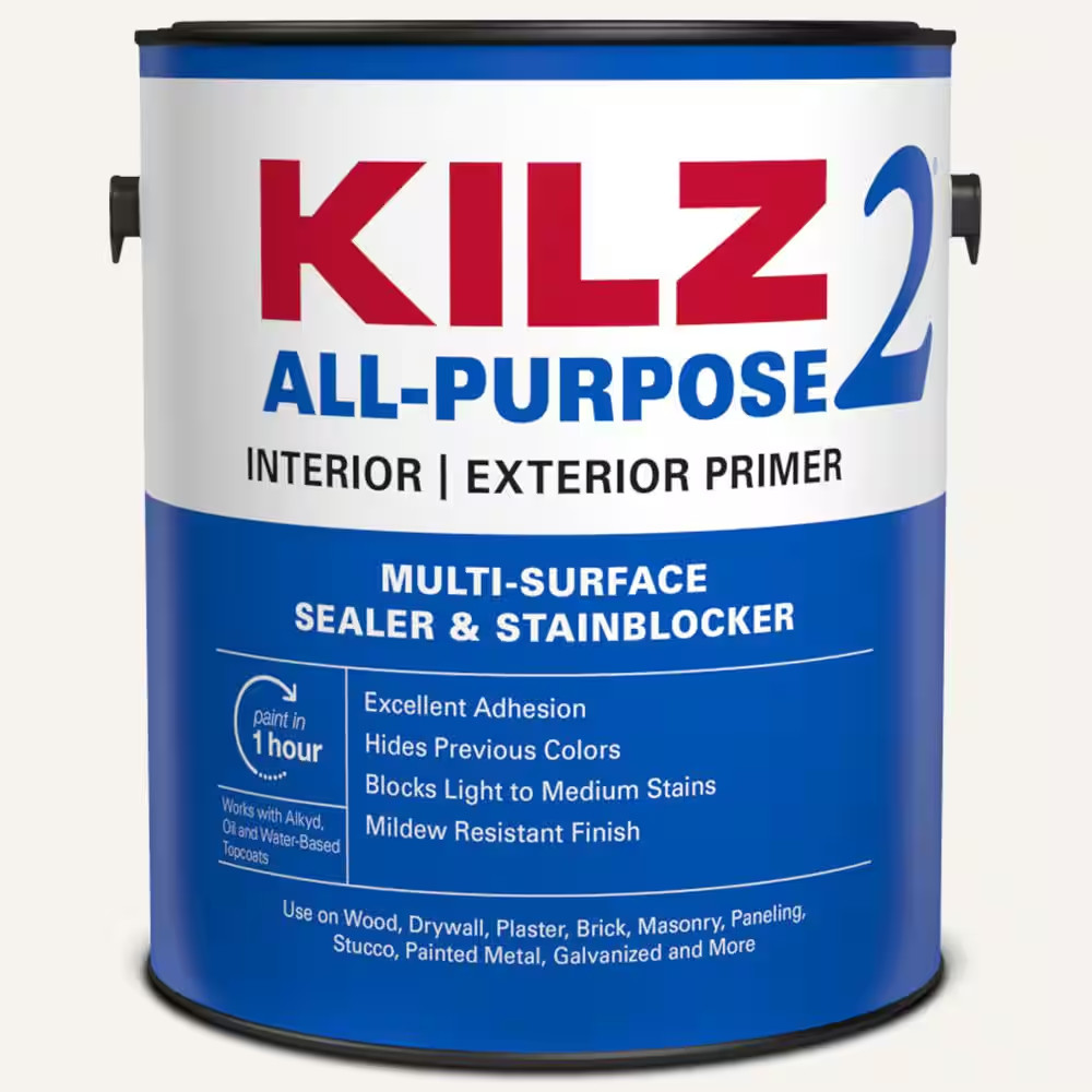 White 2 Gal. Primer & Sealer Interior/Exterior Multi-Surface KILZ 2 ALL PURPOSE
