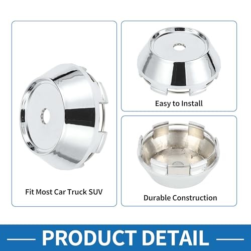 Universal Wheel Center Hub Cap Durable 69mm 2.72″ Diameter Vehicle Hub Covers