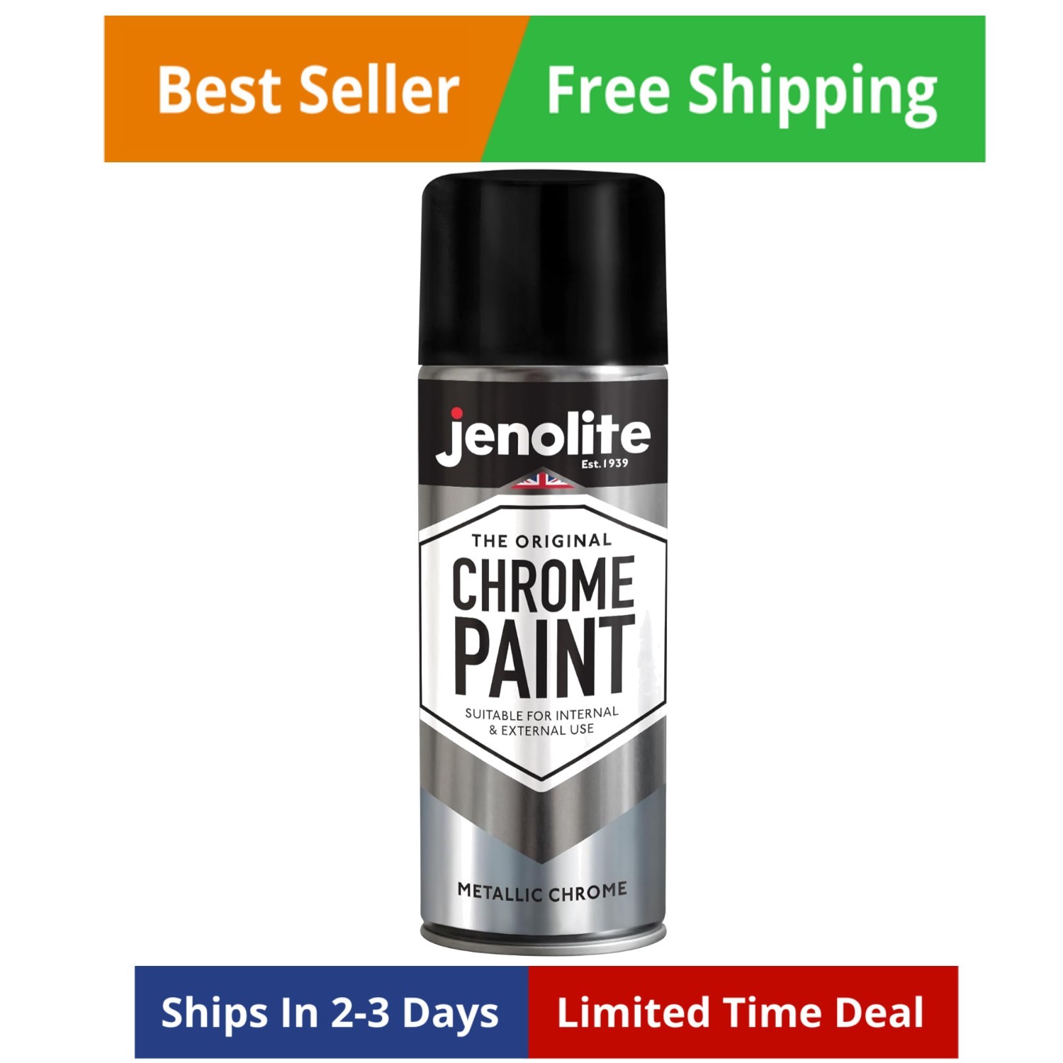 Chrome Spray Paint – Smooth Chrome Finish – Multi Surface Paint for Metal, Pl…