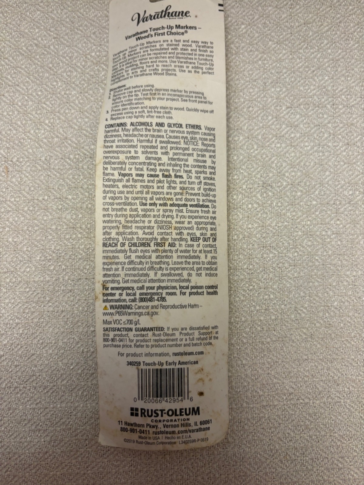 Varathane Touch-Up Marker Early American .33oz