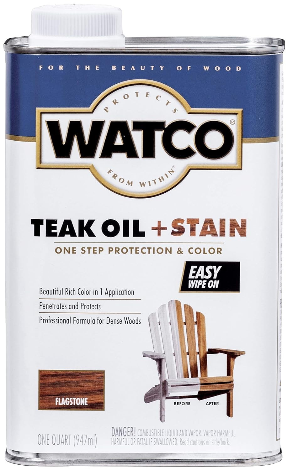 Watco 348758 Teak Oil Quart Flagstone