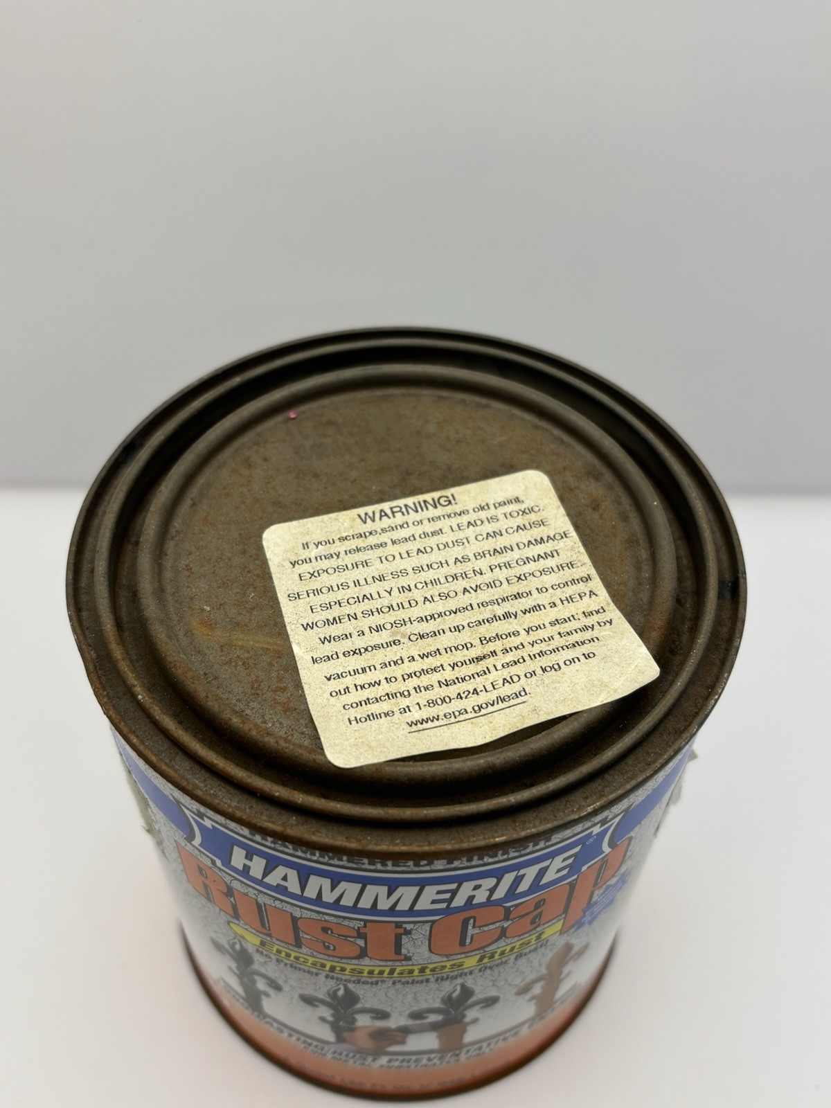 Hammerite Rust Cap BLACK Hammered Finish Metal Paint 1 Qt Can Sealed