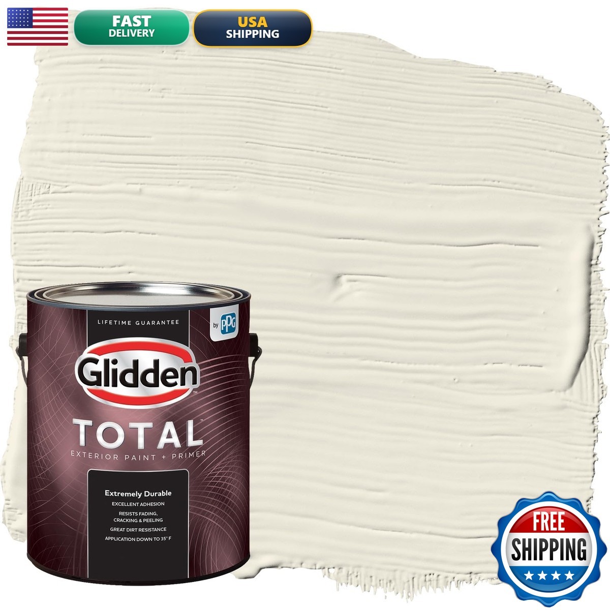 Glidden Total Exterior All-In-One Cold Foam/White Flat 1 Gallon