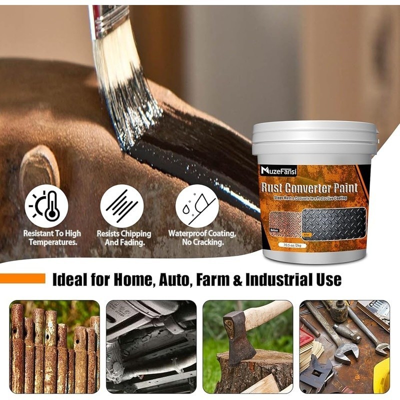 Ultimate Rust Converter Paint Rust Reformer Inhibitor Metal Surfaces Easy Apply