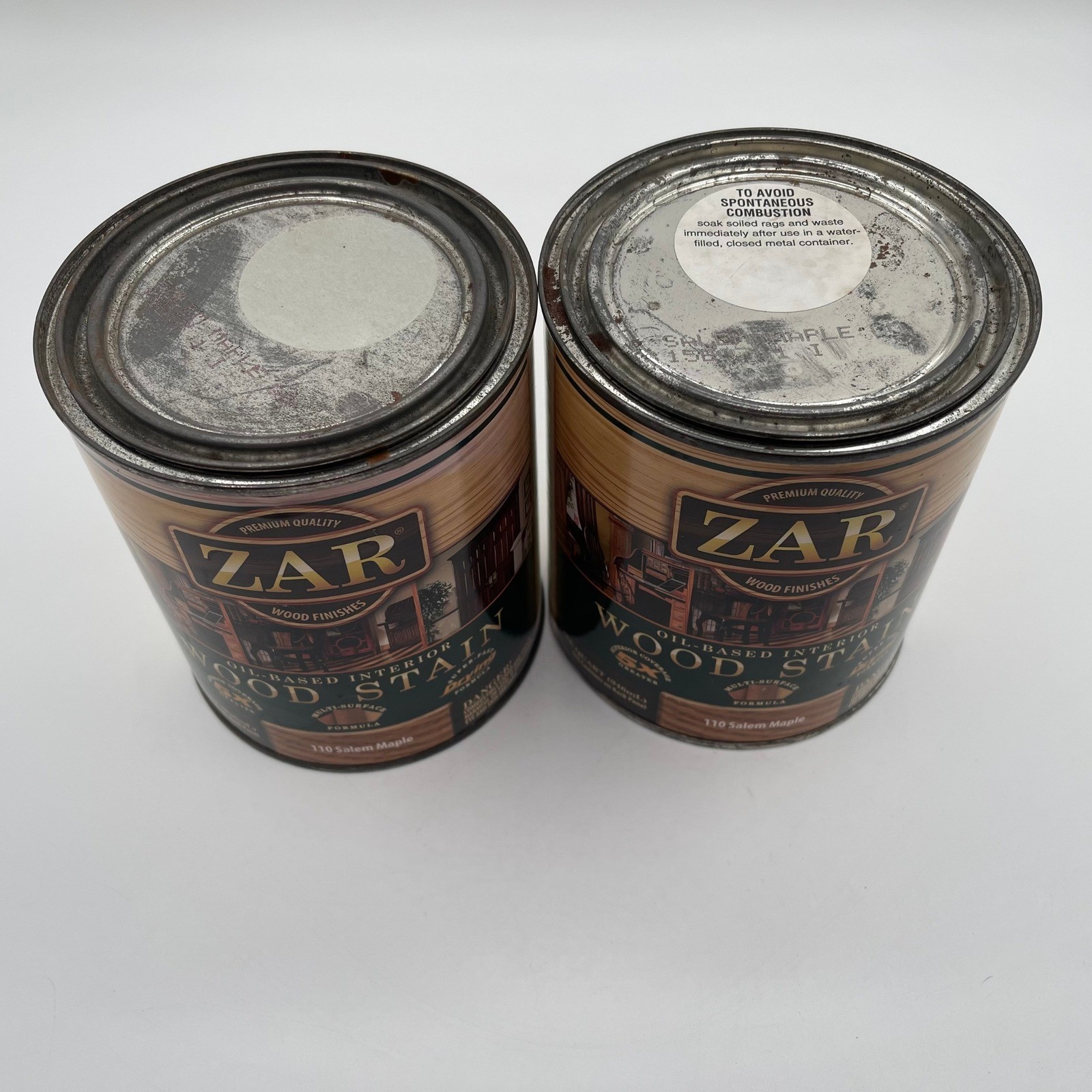 ZAR Oil-Based Interior Wood Stain 110 Salem Maple 1 Quart Cans Lot of 2