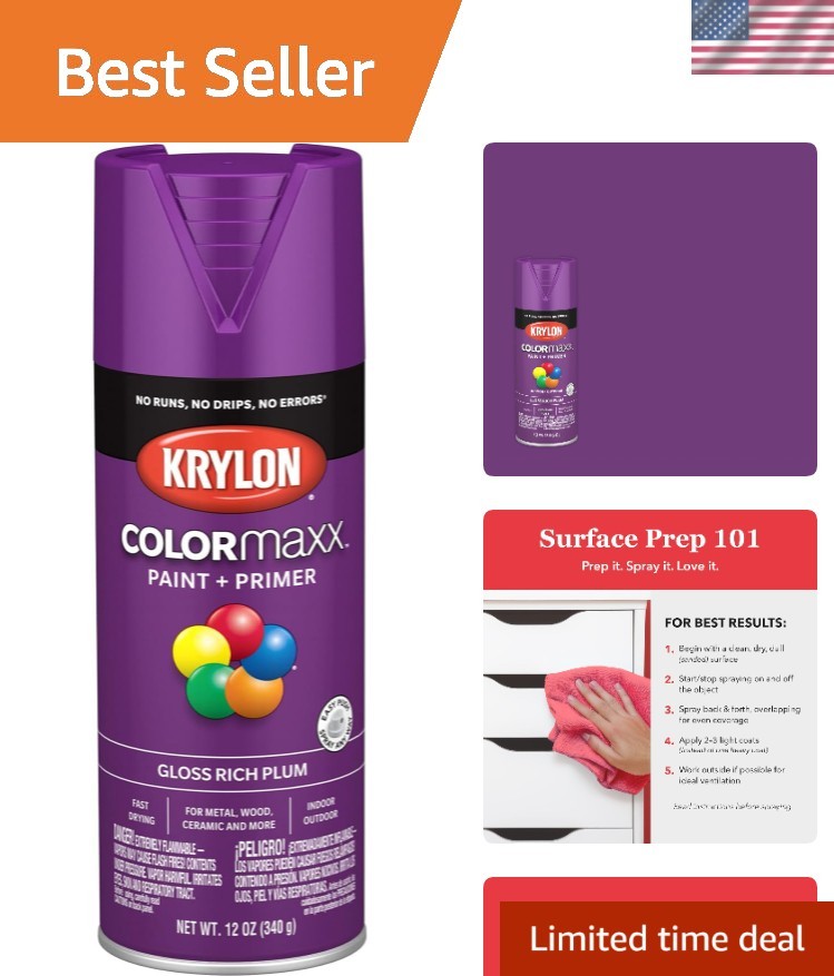Gorgeous Rich Plum 12oz Spray Paint – Ideal for All Surfaces & Quick Drying