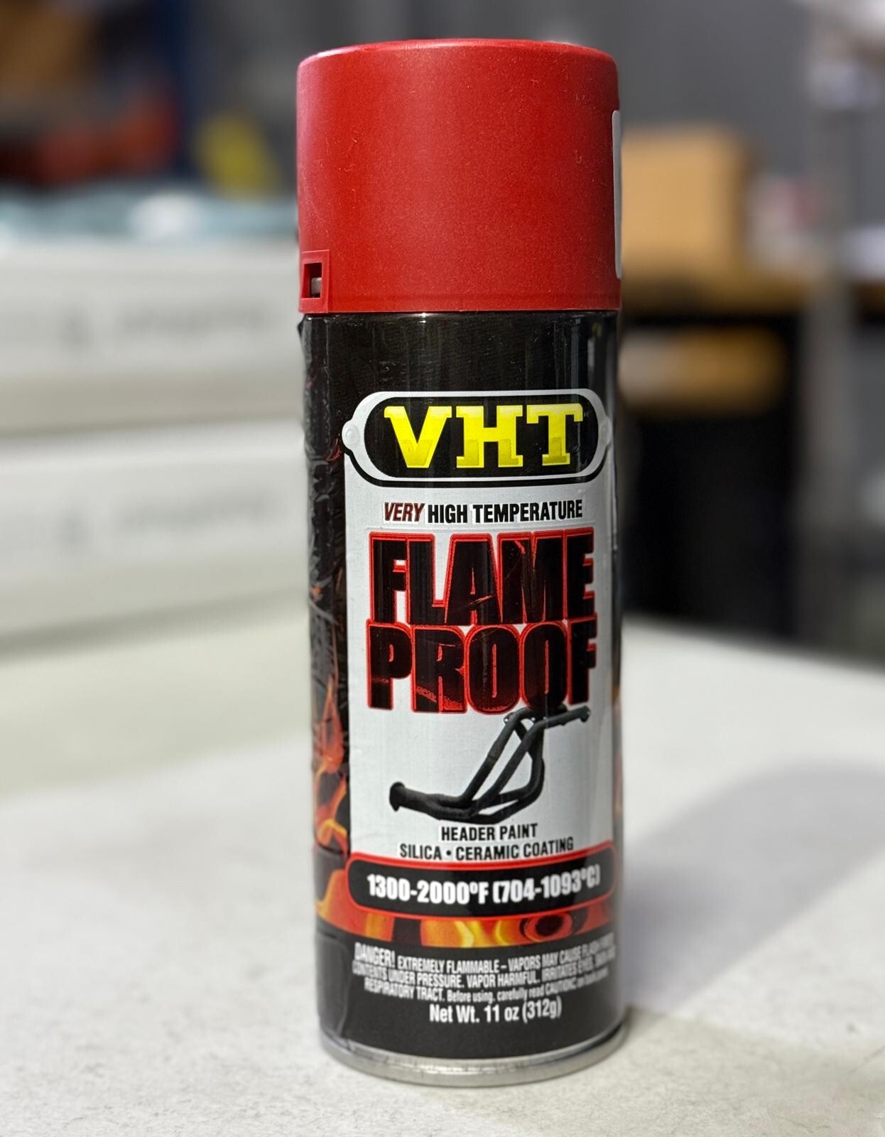 VHT SP109 High Temperature Flame Proof FLAT RED Header Spray Paint – 11oz