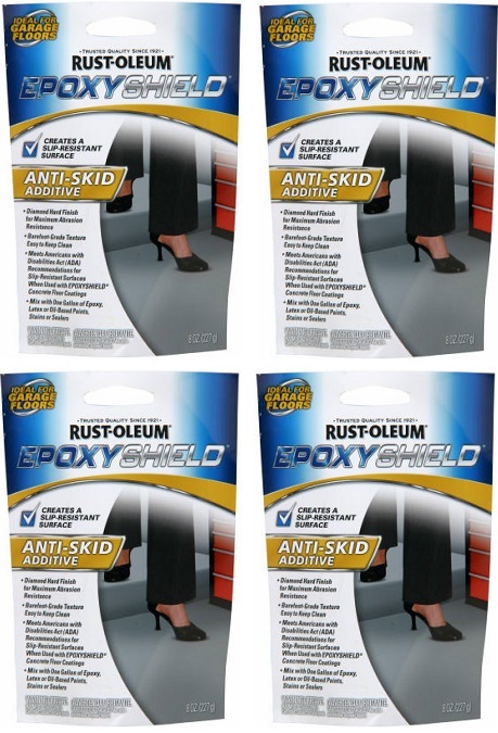 (4) Pk Rust-Oleum 279847 Epoxy Shield 3.4 oz Anti Skid Anti Slip Paint Additive