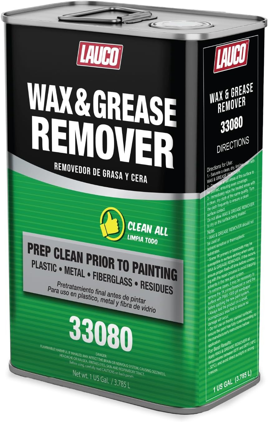 Wax and Grease Remover 1 Gallon Multi-Surface Paint Prep Cleaner for Auto Body,