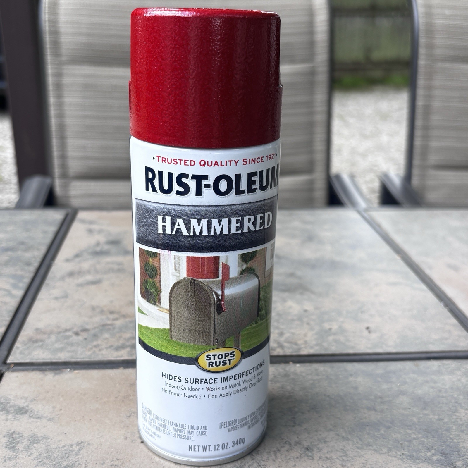 Rust-Oleum Hammered Spray Paint Bright Red 12oz Rare Discontinued Color