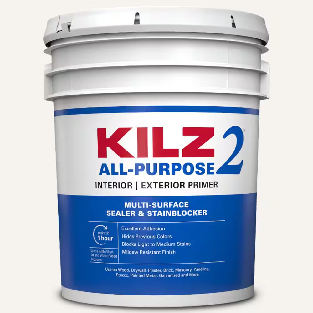 2 ALL PURPOSE 5 Gal. White Interior/Exterior Multi-Surface Primer, Sealer, and S