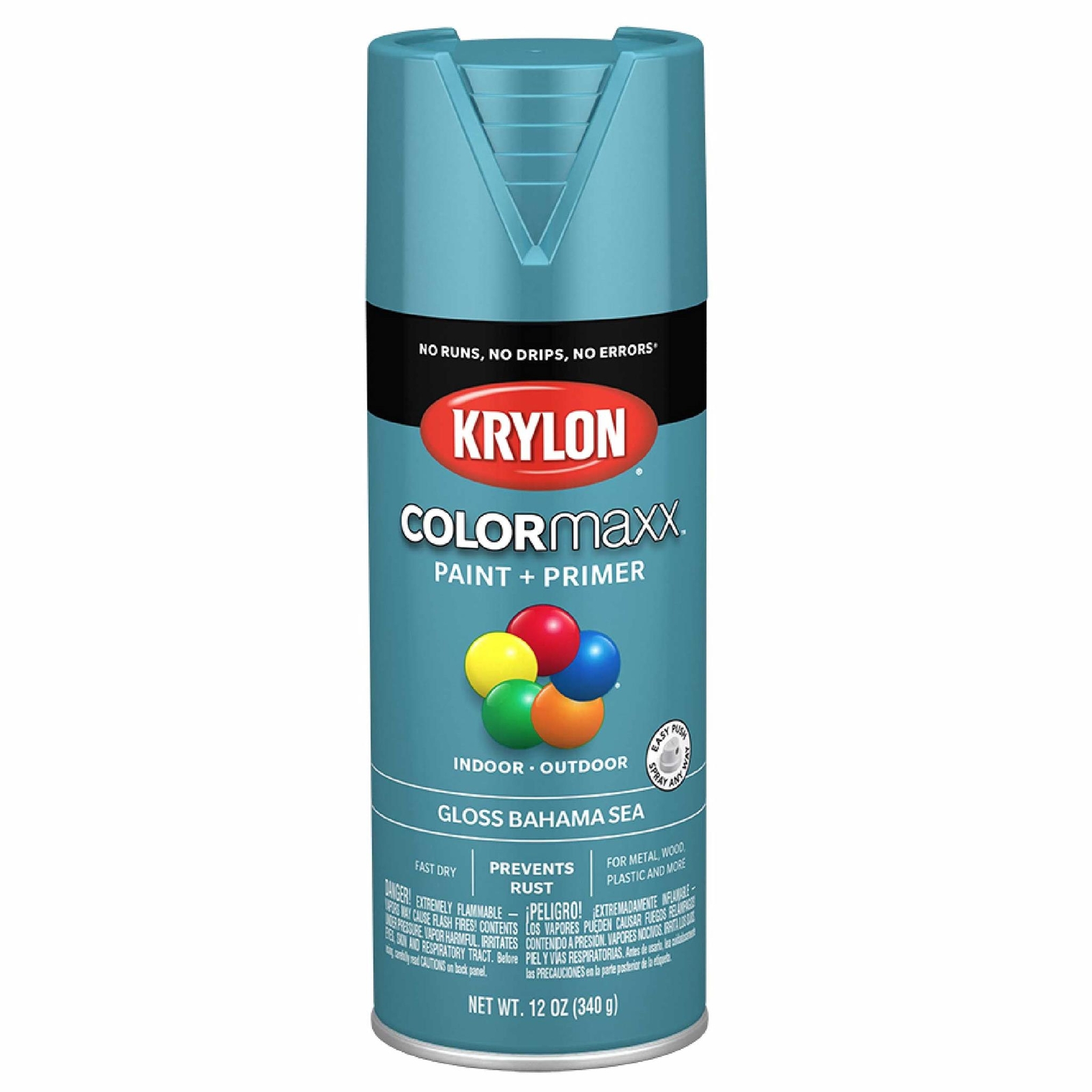 Krylon K05546007 COLORmaxx Spray Paint and Primer for Indoor/Outdoor Use