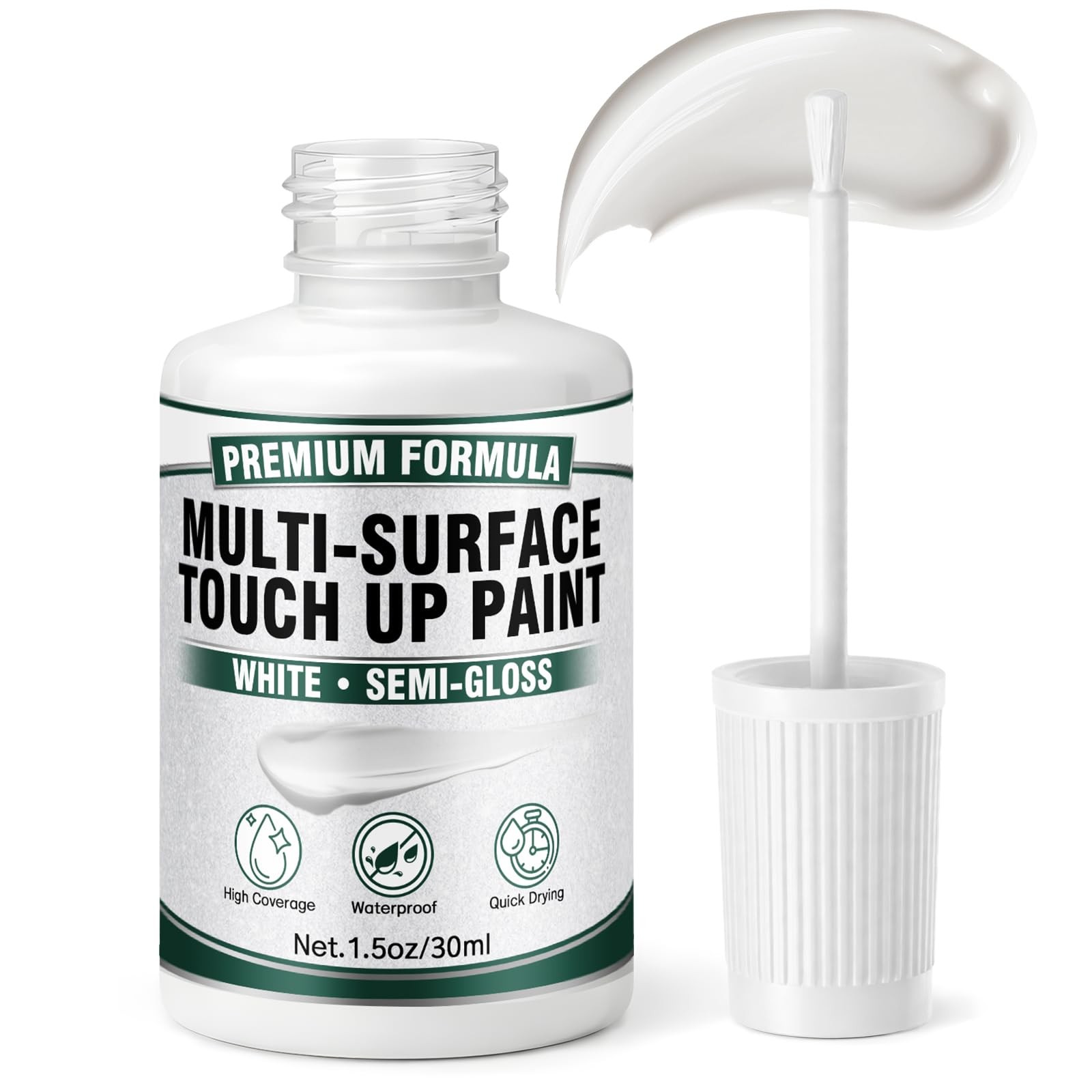 White Touch Up Paint Pen – Multi Surface White Paint for Cabinets, Furniture,…