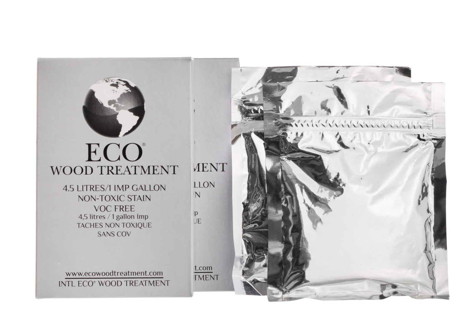 Eco Wood Treatment 1 US Gallon, Long Lasting, Silvery Patina, Semi-Transparent (