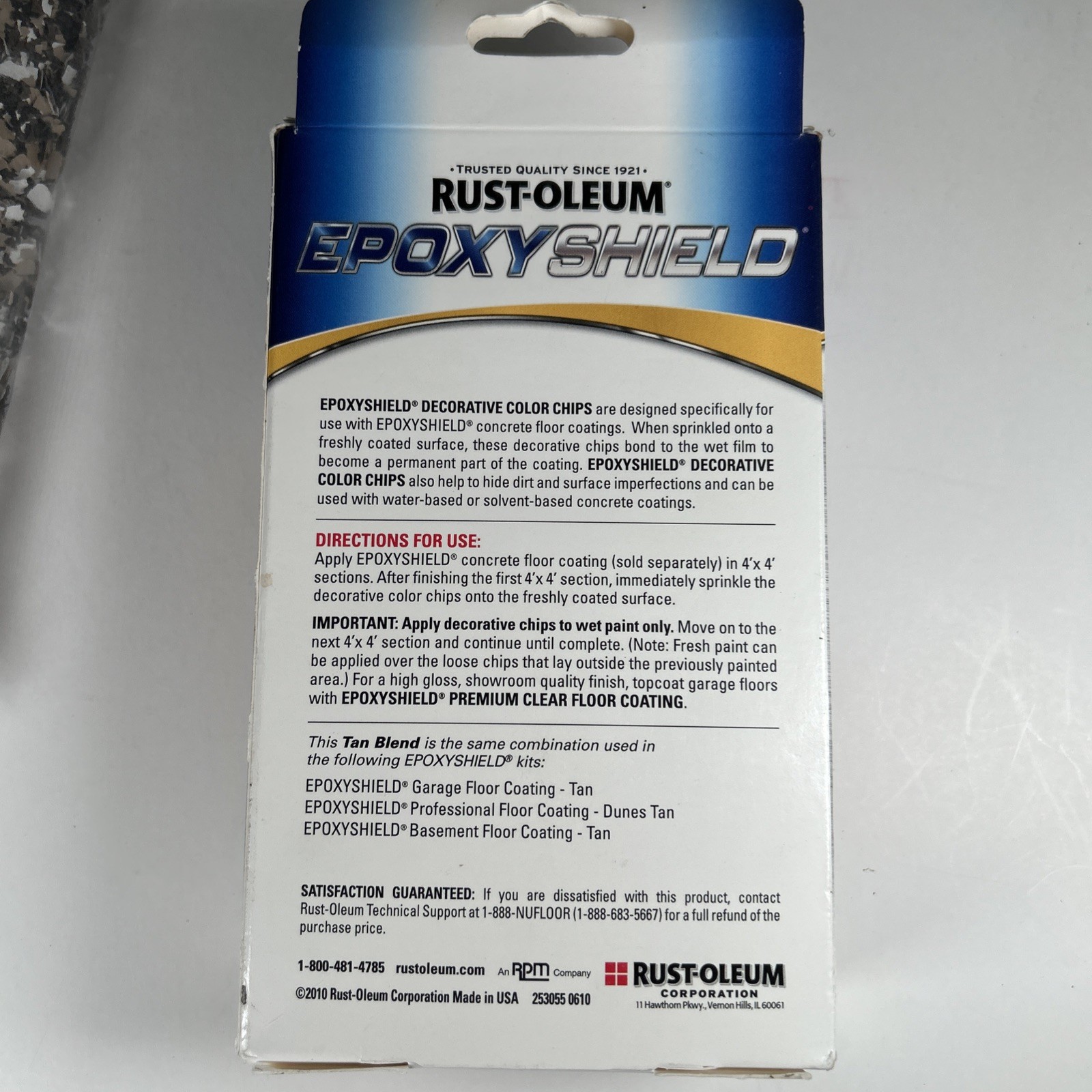 Rust-Oleum Epoxy Shield Decorative Color Chips “Tan Blend” 1lb *New, unopened*