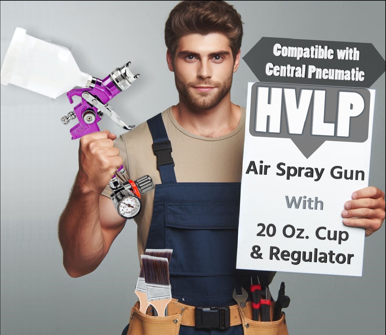 HVLP Spray Gun with Regulator