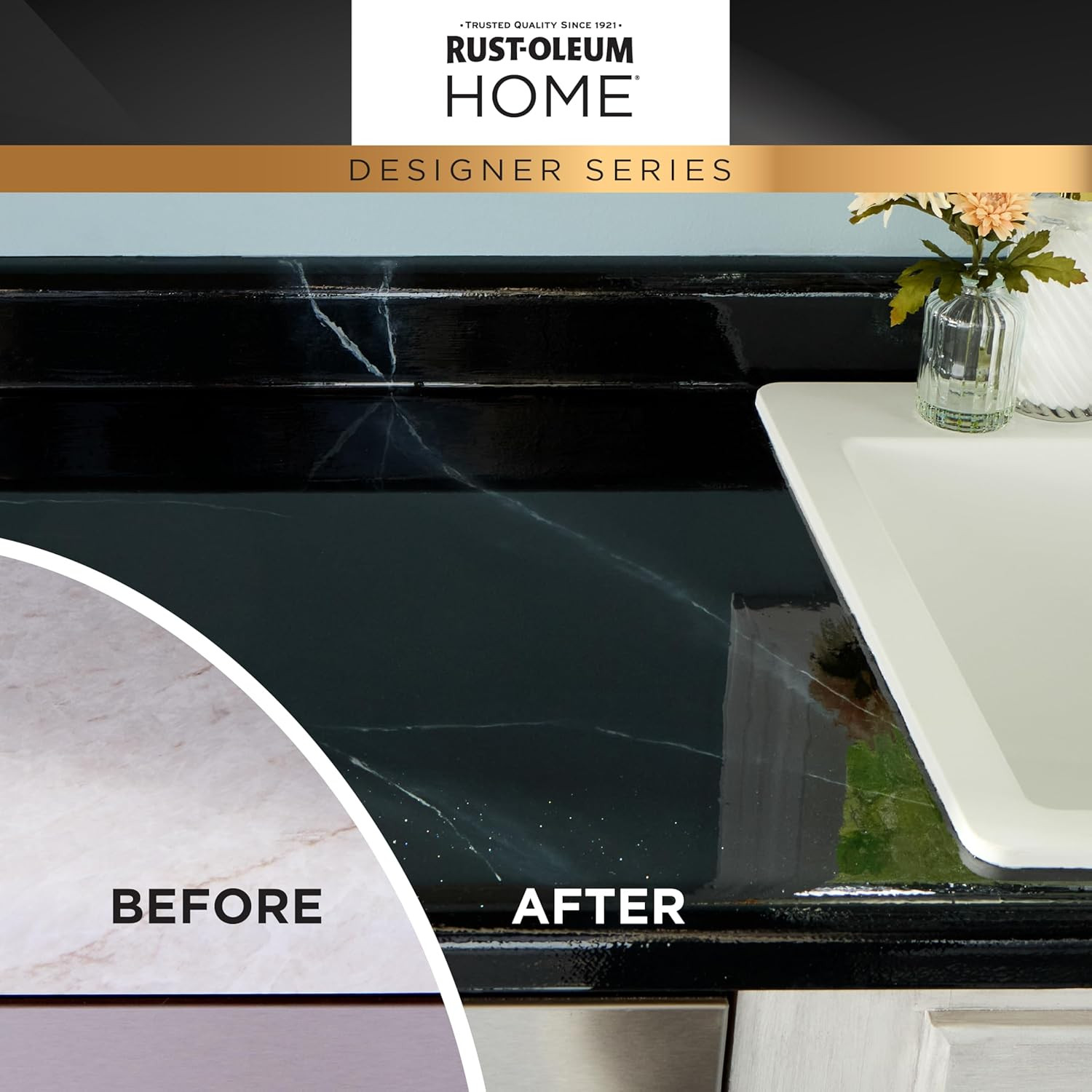 396945 HOME Designer Series Marble Countertop Coating Kit | No Stripping Sanding