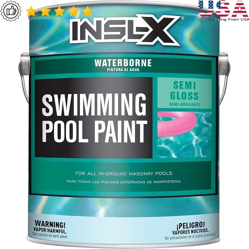 Acrylic Pool Paint Waterborne Quick Dry Semi-Gloss Low VOC Masonry Use