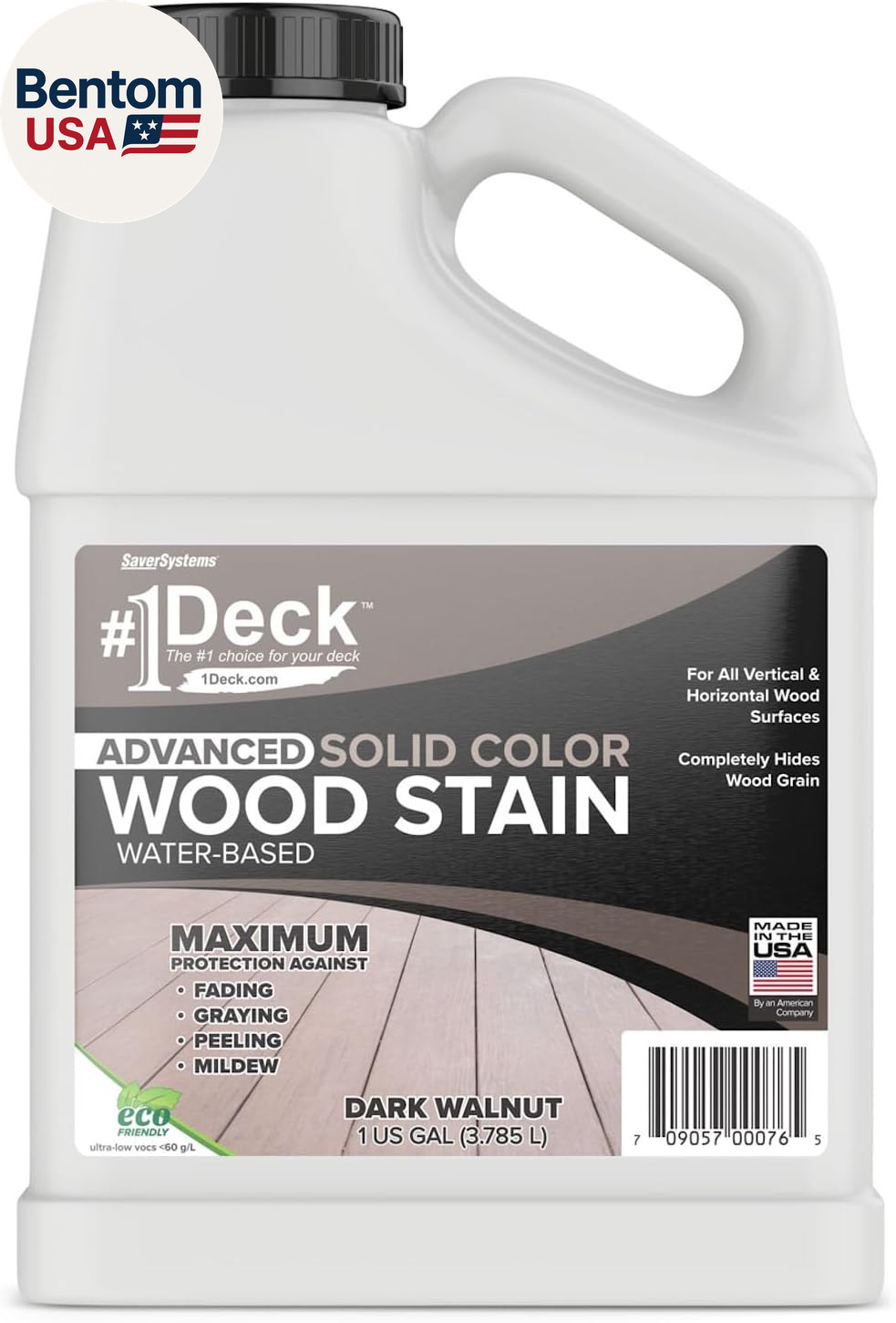 #1 Deck Premium Advanced Solid Color Outdoor Wood Stain and Sealer in One – Wate