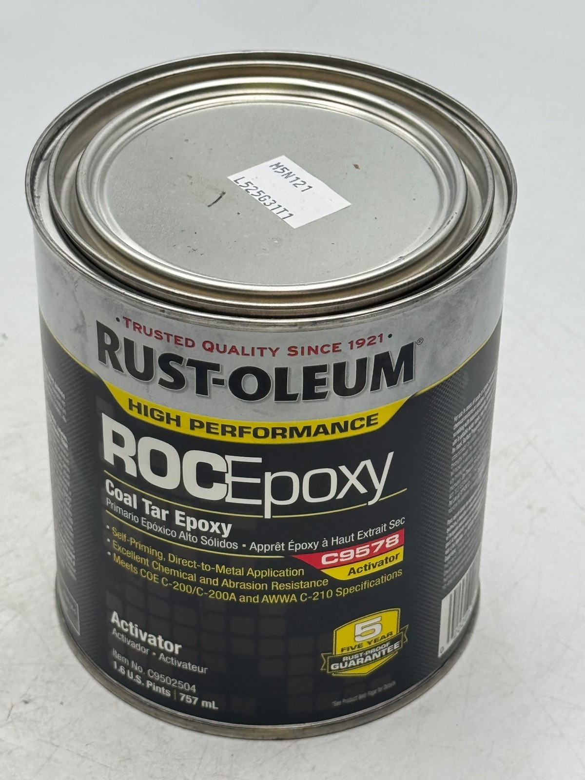 Rust-Oleum ROCEpoxy Coal Tar Epoxy Activator 1.6 US Pint 757 mL High Performance