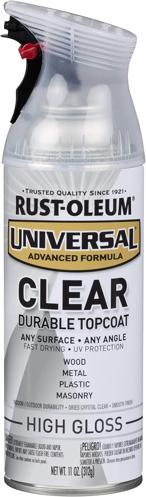 Rust-Oleum Universal High Gloss Clear Topcoat Spray Paint – 11 oz – All Surface