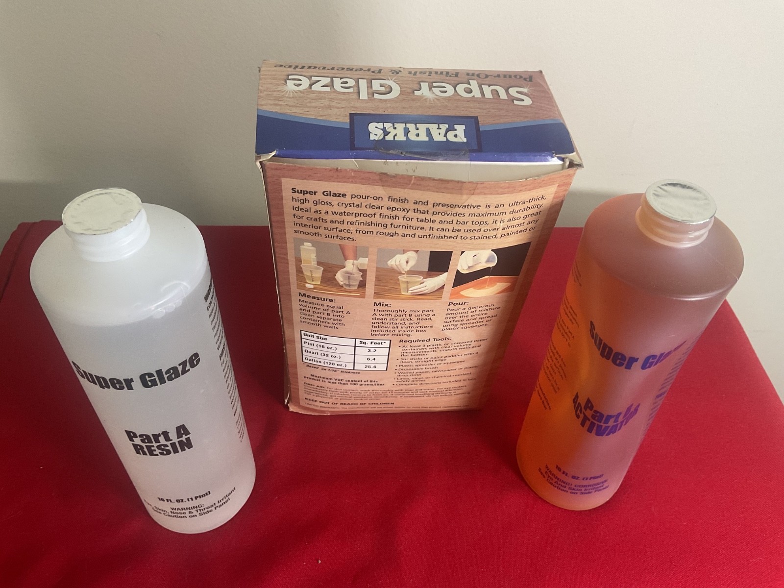Parks 241352 Super Glaze Pour-On Finish & Preservative Crystal Clear Ultra Gloss